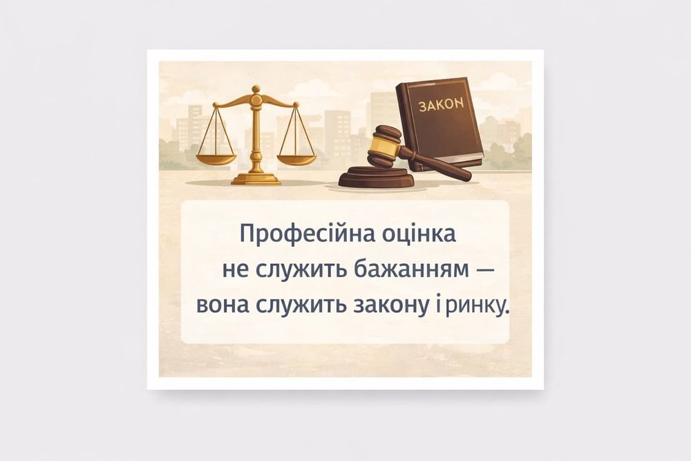 Професійна оцінка служить закону і ринку